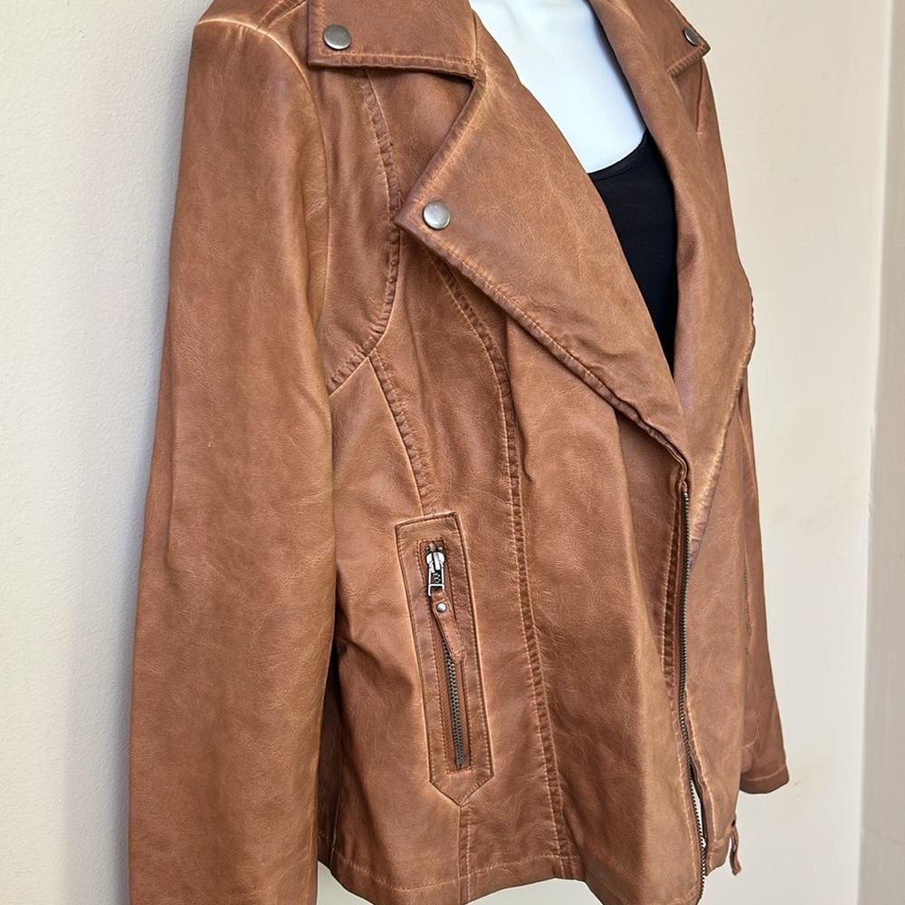 NWOT Max Studio Faux Leather Jacket